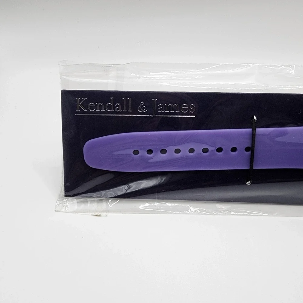 Kendall James Watch Colorblock Silicone Band Turquoise Purple Green Dial New